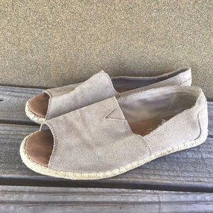 EUC TOMS Alpargata Open Toe Shoes - Women's 6.5